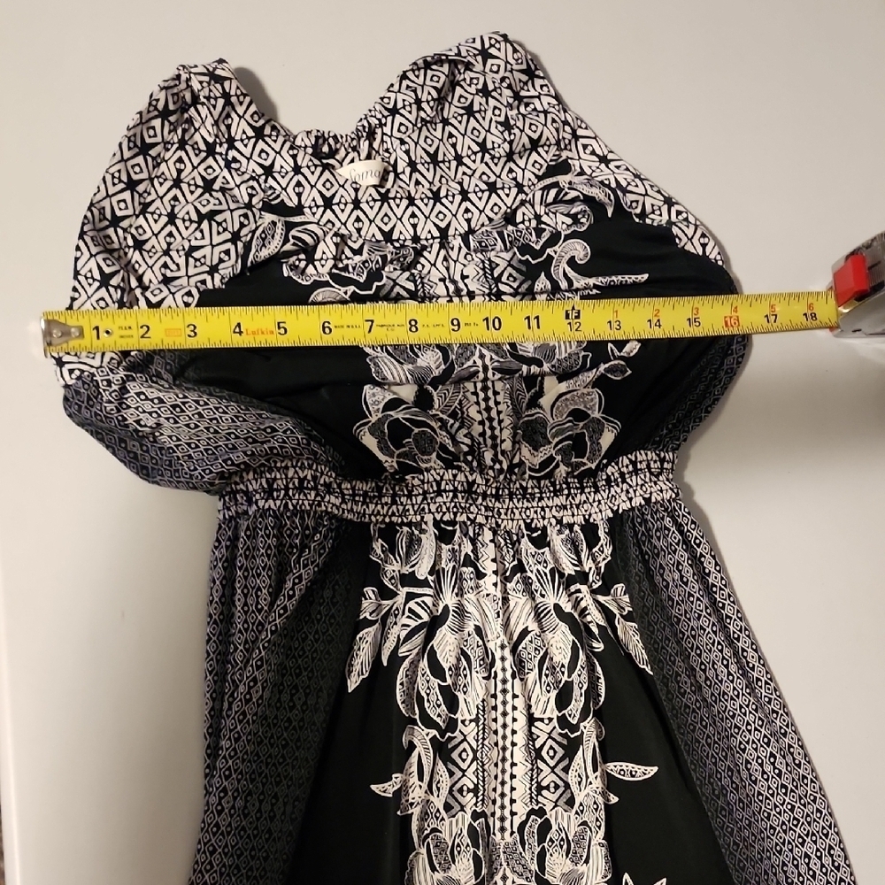 Soma Black and White Halter Sheath Maxi Dress - Picture 5 of 8
